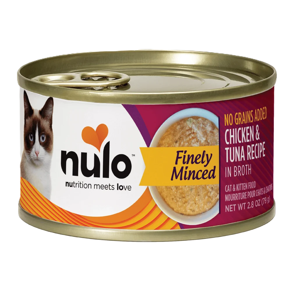 Nulo Finely Minced Chicken & Tuna Recipe, Wet Cat Food, 2.8-oz Case Of 12