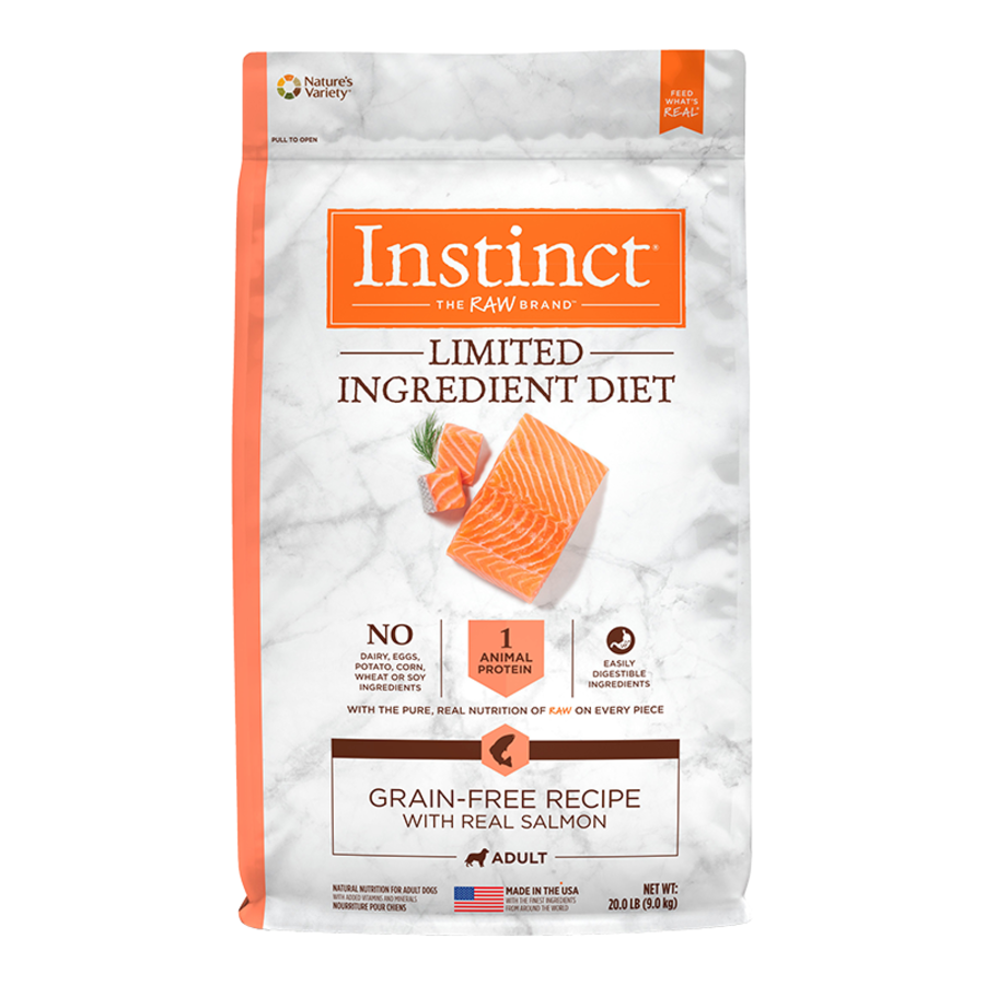 Instinct Limited Ingredient Diet Real Salmon Recipe, Dry Dog Food, 20-lb Bag