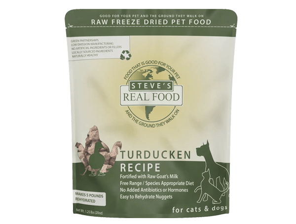 Steve's Real Food Freeze-Dried Turducken Recipe Dog Food, 20-oz Bag