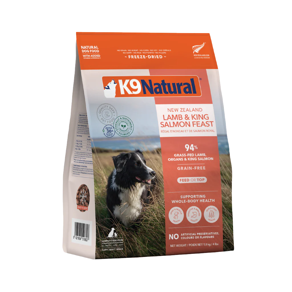 K9 Natural Lamb & King Salmon Feast, Freeze-Dried Dog Food