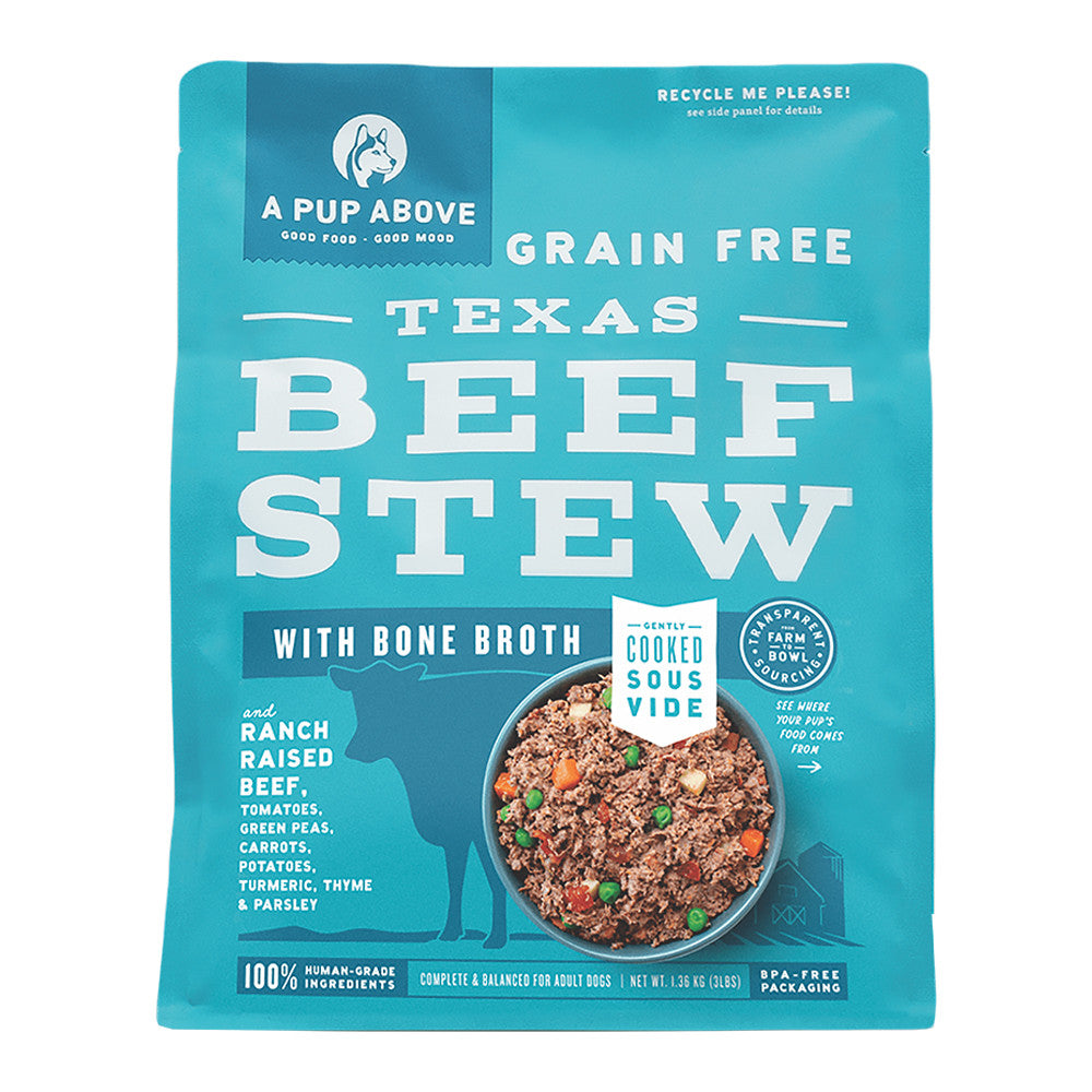 A Pup Above Texas Beef Stew, Gently Cooked Dog Food