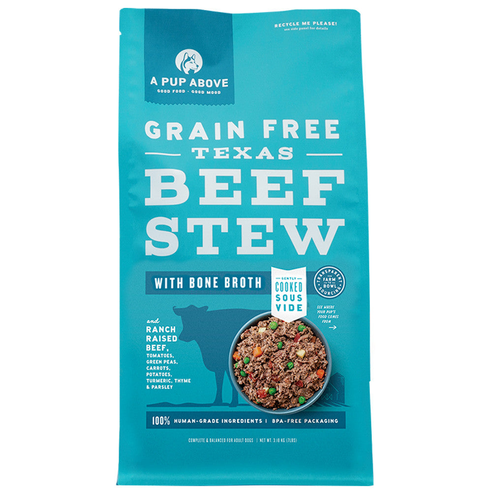 A Pup Above Texas Beef Stew, Gently Cooked Dog Food