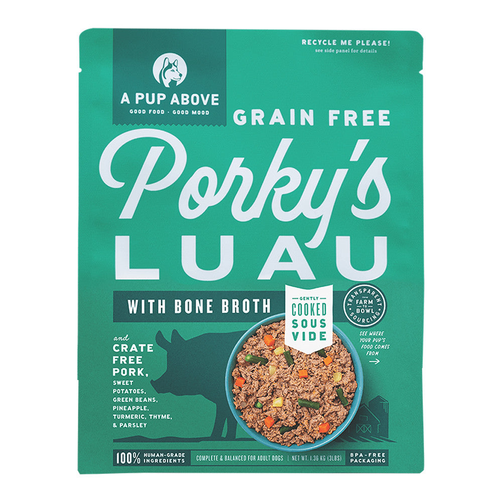 A Pup Above Porky's Luau, Gently Cooked Dog Food