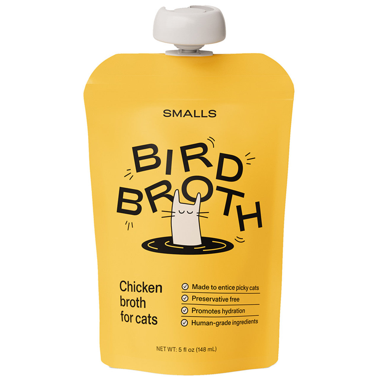 Smalls Bird Broth - Chicken Recipe, Topper for Cats, 5-oz Pouch
