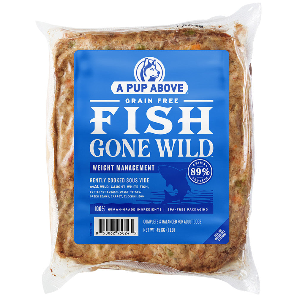 A Pup Above Fish Gone Wild Weight Management, Gently Cooked Dog Food