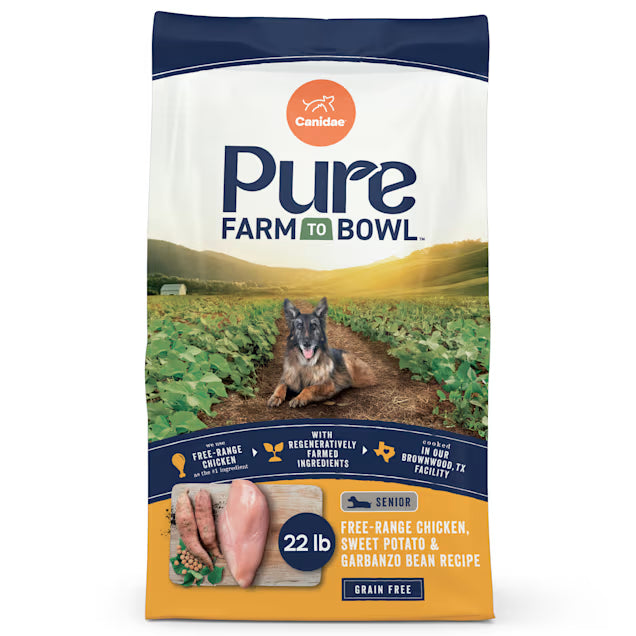 Canidae Pure Grain Free Senior Chicken Dry Dog Food, 22-lb Bag