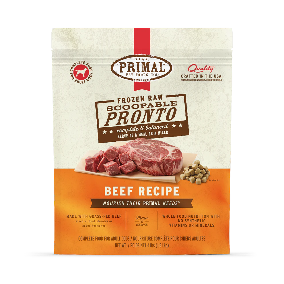 Primal Frozen Raw Pronto Beef Dog Food