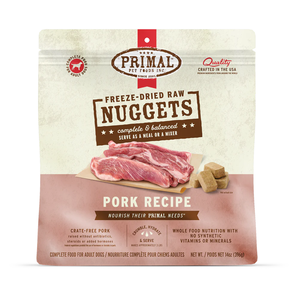Primal Freeze-Dried Raw Nuggets Pork Dog Food