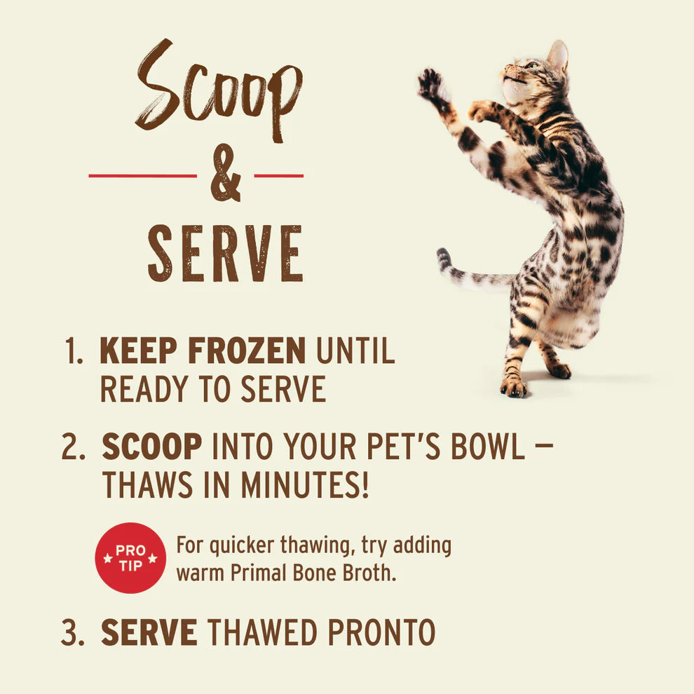 Primal Pronto Frozen Raw Cat Food, Chicken and Salmon, 1-lb Bag