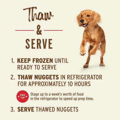 Primal Frozen Raw Turkey & Salmon Dog Food, 3-lb Bag Nuggets