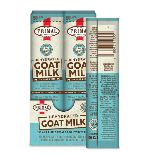Primal Dehydrated Goat Milk for Dogs and Cats, Meal Topper