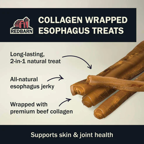 Redbarn Collagen Wrapped Esophagus Stick, Dog Chew