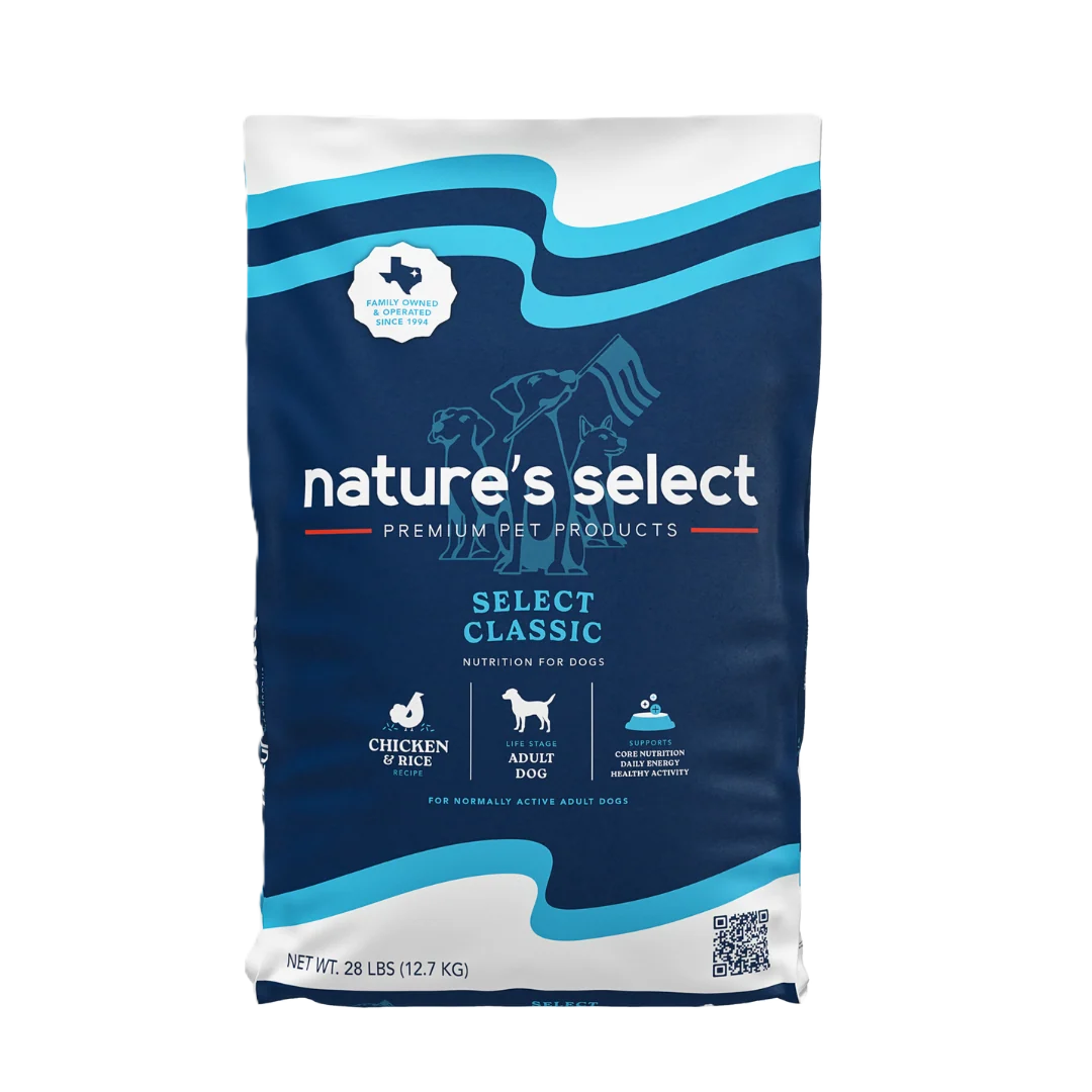 Nature's Select Classic Chicken & Rice Recipe, Dry Dog Food, 28-lb Bag