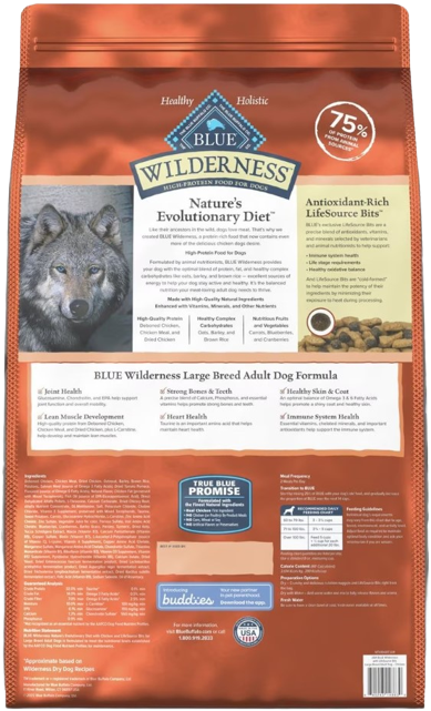 Blue wilderness large sales breed dog food