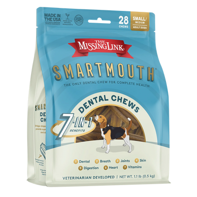 The Missing Link Small/Medium Smartmouth™ Dental Chews For Dogs, 28-Count