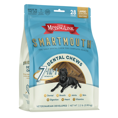 The Missing Link Large/ Extra Large Smartmouth™ Dental Chews For Dogs, 28-Count