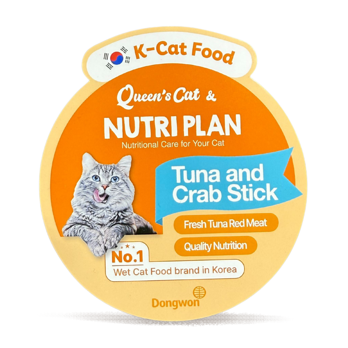 Queen's Cat Nutri Plan Tuna & Crab Stick Recipe, Wet Cat Food Topper, 5.64oz Case of 24