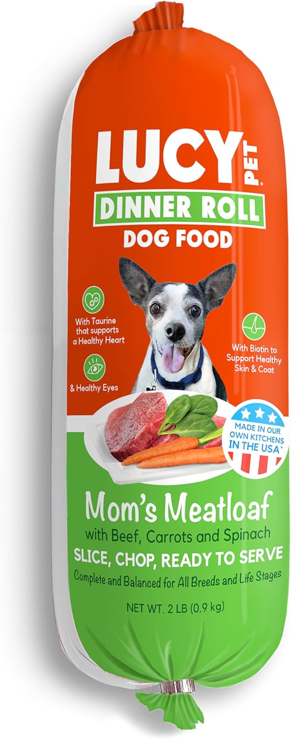 Lucy Pet Mom’s Meatloaf™ Beef Dinner Roll, Dog Food
