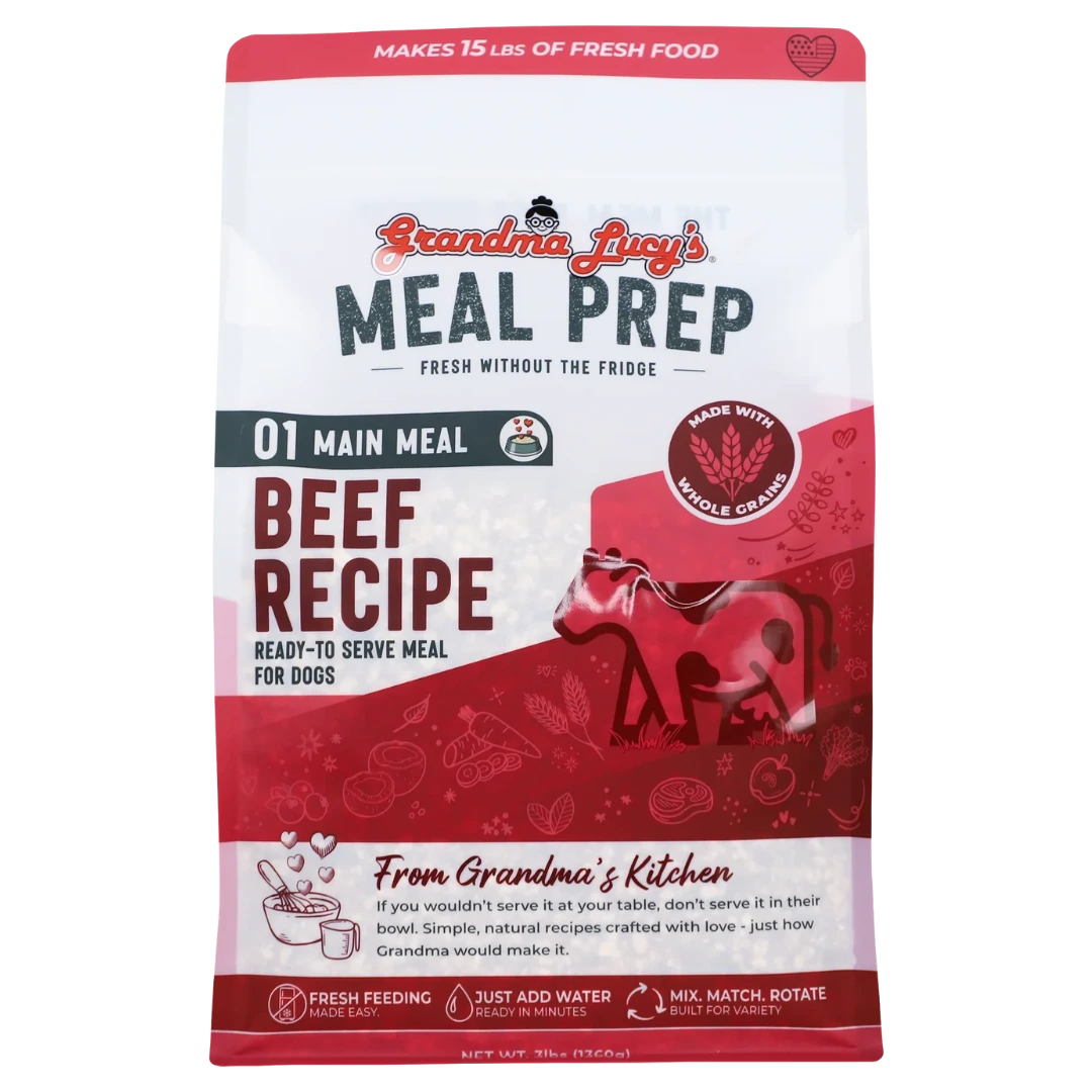Grandma Lucy's Meal Prep Fresh 2.0 Beef, Freeze-Dried Dog Food, 3-lb Bag