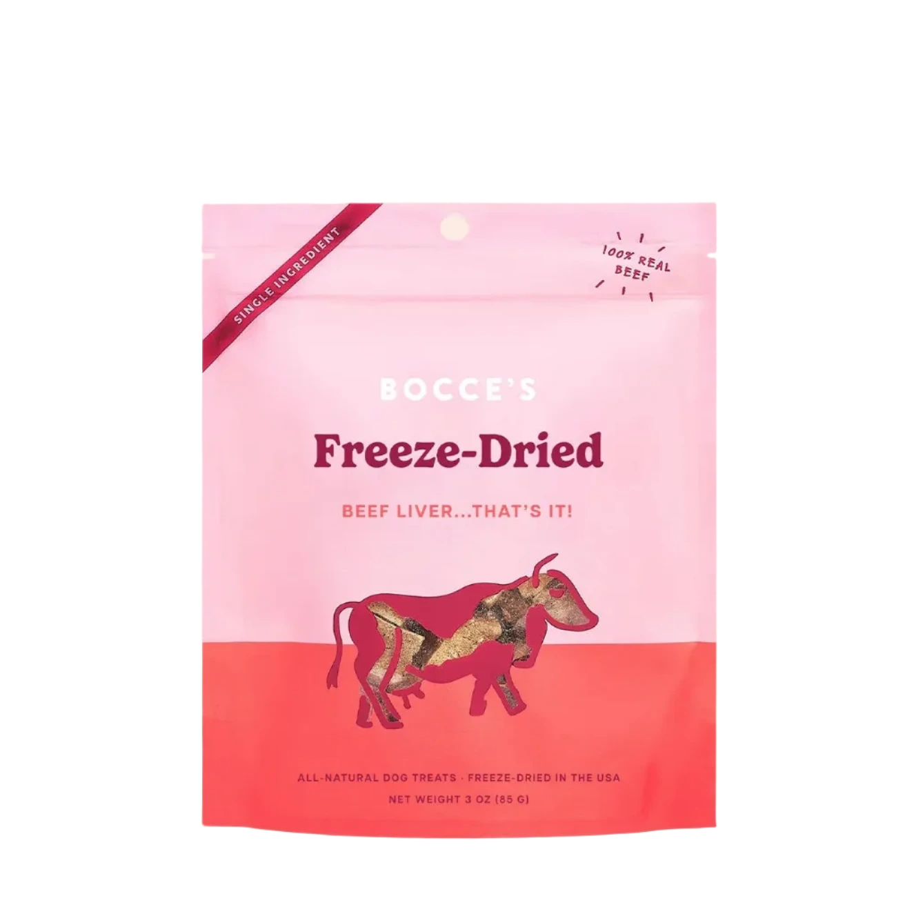 Bocce's Bakery Beef Liver Freeze-Dried, Dog Treats, 3-oz Bag