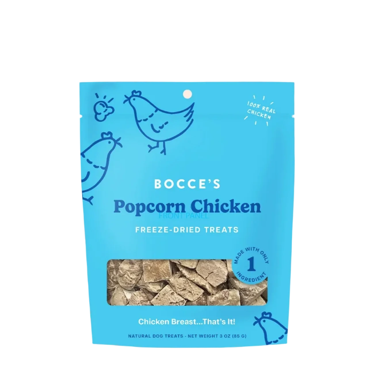 Bocce's Bakery Popcorn Chicken Freeze-Dried, Dog Treats, 3-oz Bag