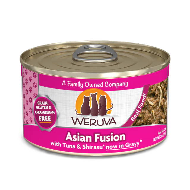 Weruva Asian Fusion Tuna & Shirasu in Gravy, Wet Cat Food, 3-oz, Case Of 24