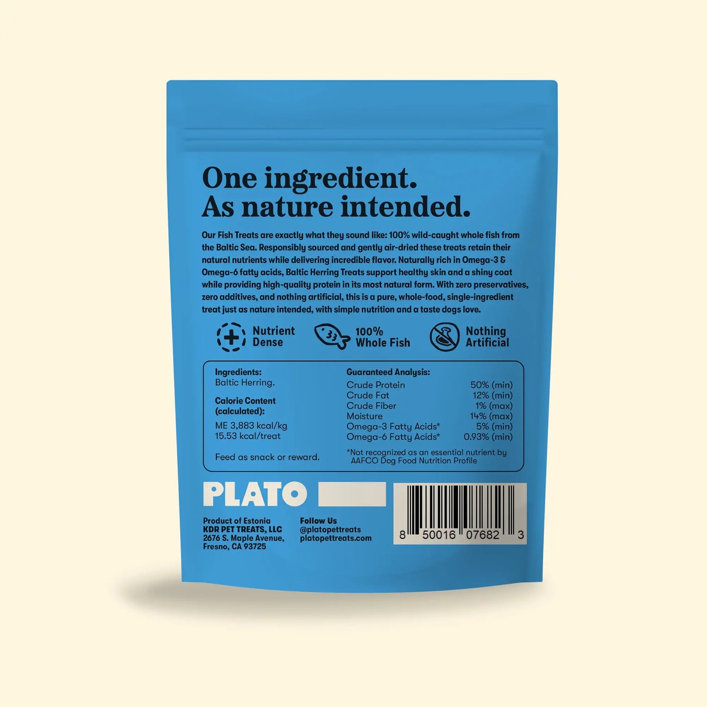 Plato Wild Caught Baltic Herring, Dog Treat