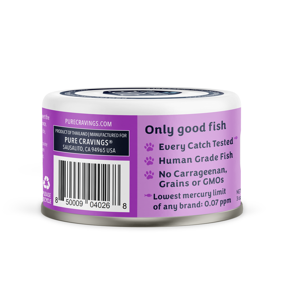 Pure Cravings Sardine Flakes in Tuna Consommé, Wet Cat Food, 3-oz Case of 12