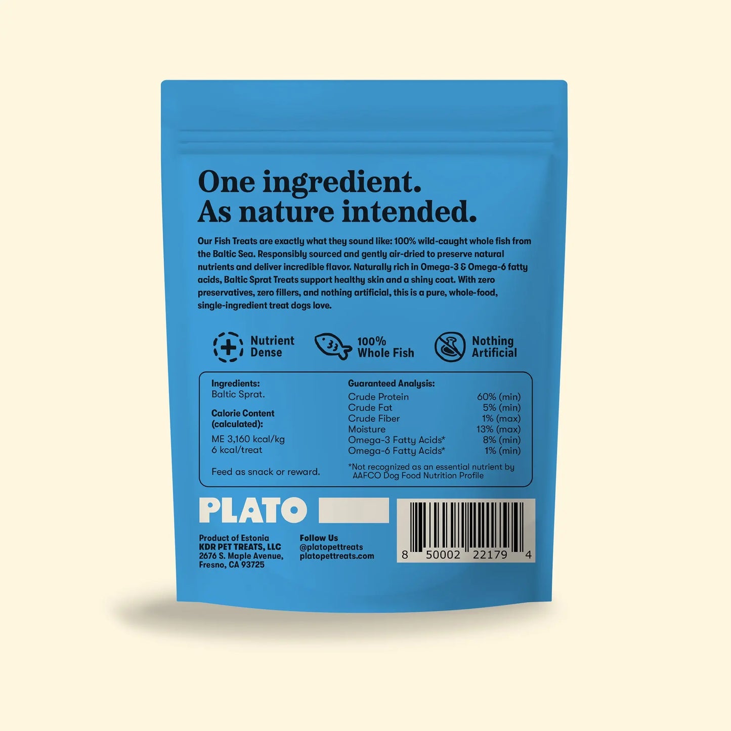 Plato Wild Caught Baltic Sprat, Dog Treats