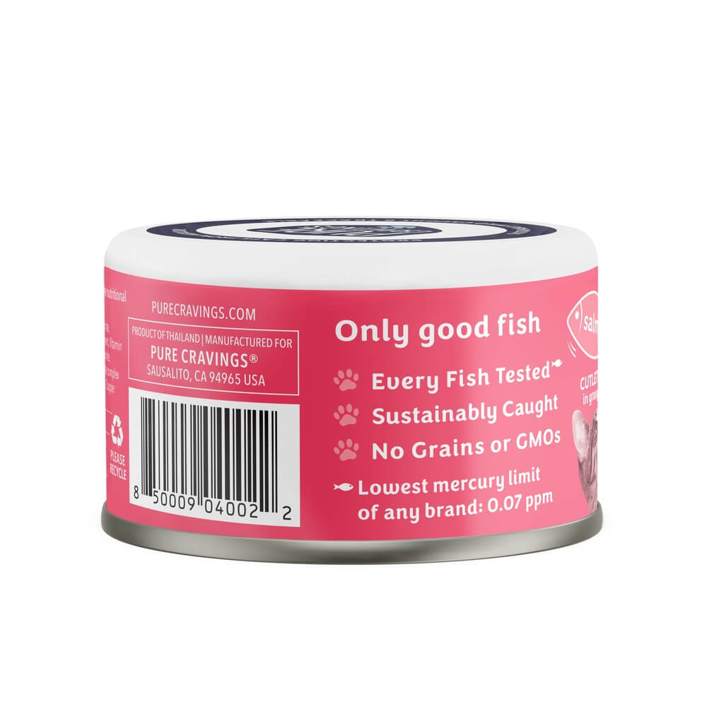 Pure Cravings Wild Salmon Cutlets in Gravy, Wet Cat Food, 3-oz Case of 12
