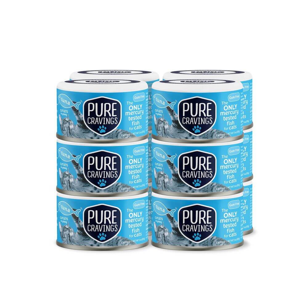 Pure Cravings Wild Tuna Cutlets in Gravy, Wet Cat Food, 3-oz Case of 12