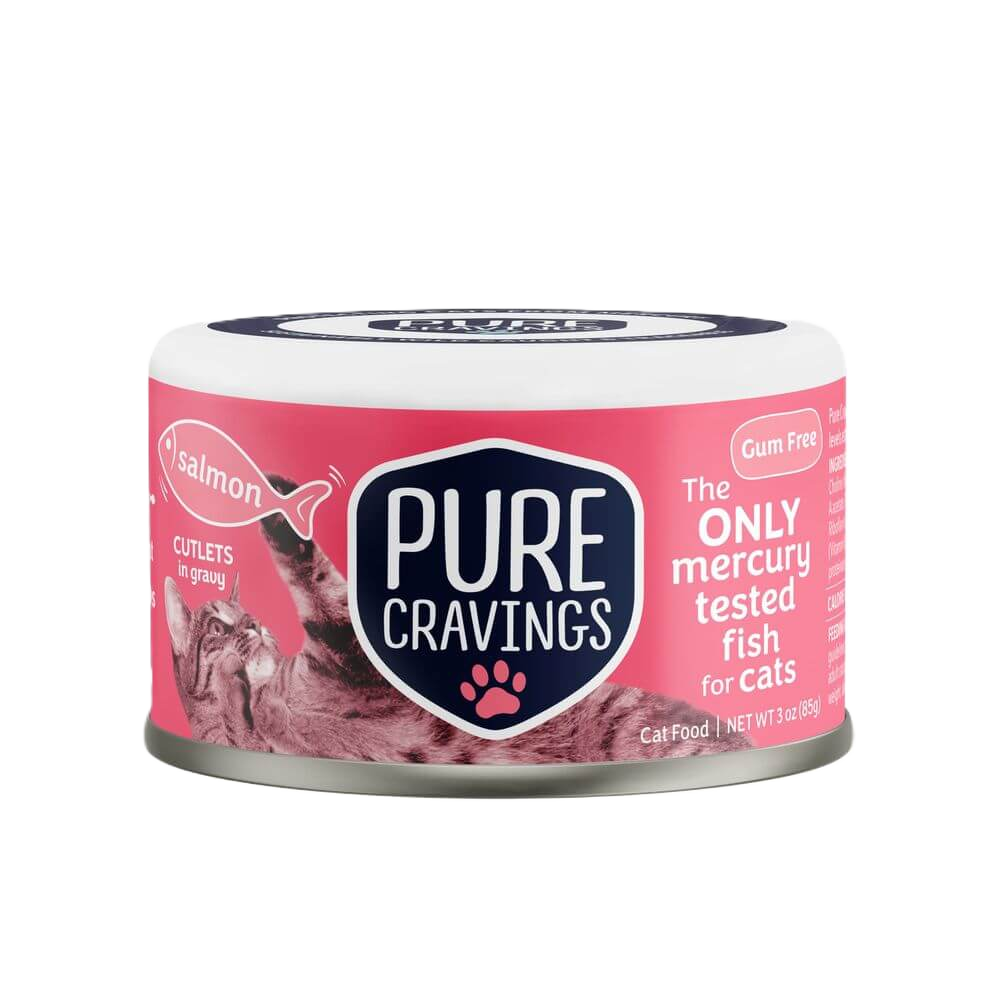 Pure Cravings Wild Salmon Cutlets in Gravy, Wet Cat Food, 3-oz Case of 12