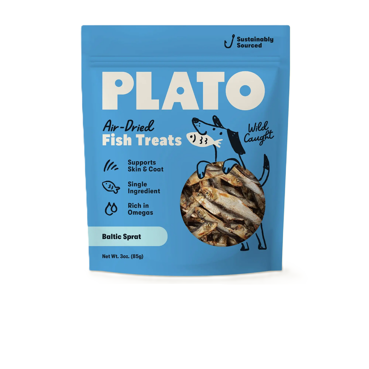Plato Wild Caught Baltic Sprat, Dog Treats