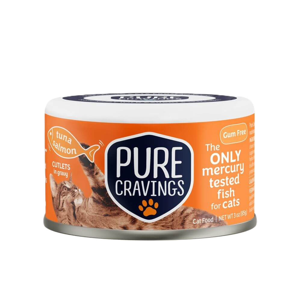 Pure Cravings Wild Tuna & Salmon Cutlets in Gravy, Wet Cat Food, 3-oz Case of 12