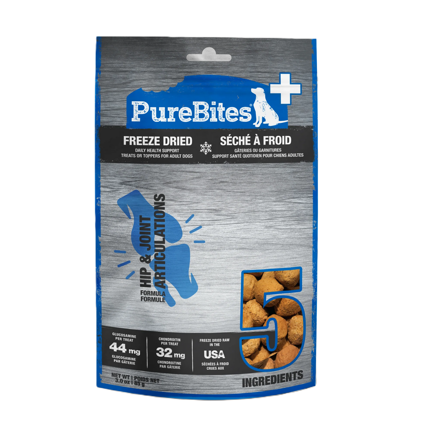 PureBites Hip & Joint, Freeze Dried Dog Treats, 3-oz Bag
