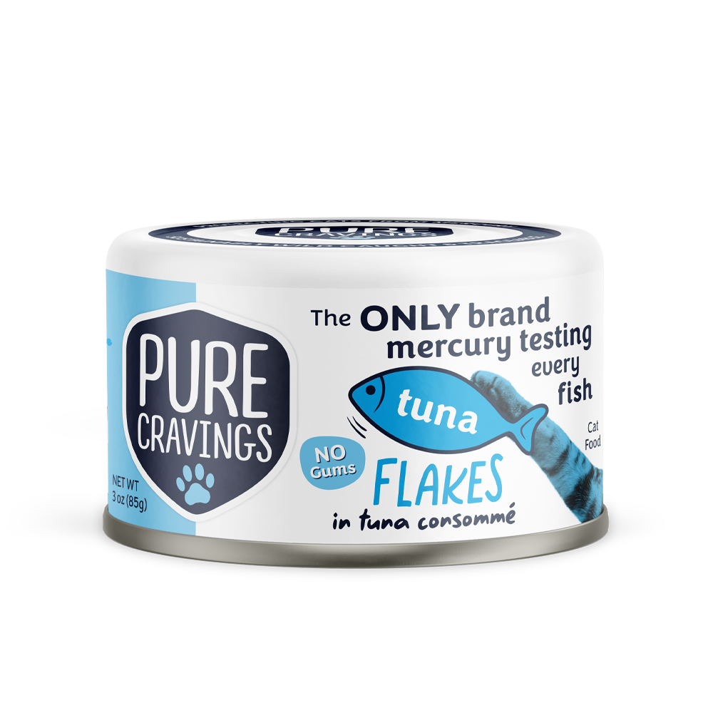 Pure Cravings Tuna Flakes in Tuna Consommé, Wet Cat Food, 3-oz Case of 12