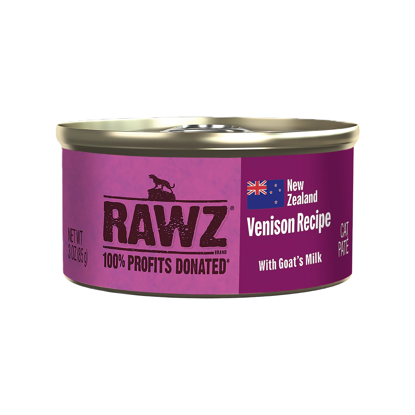 RAWZ® 94% Venison Recipe With Goat's Milk Pate, Wet Cat Food