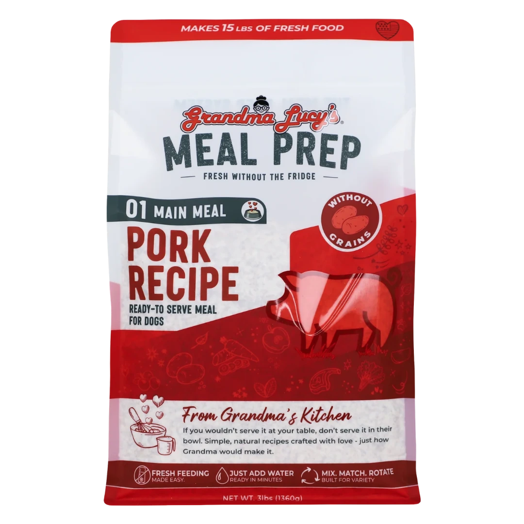 Grandma Lucy's Meal Prep Fresh 2.0 Pork, Freeze-Dried Dog Food, 3-lb Bag