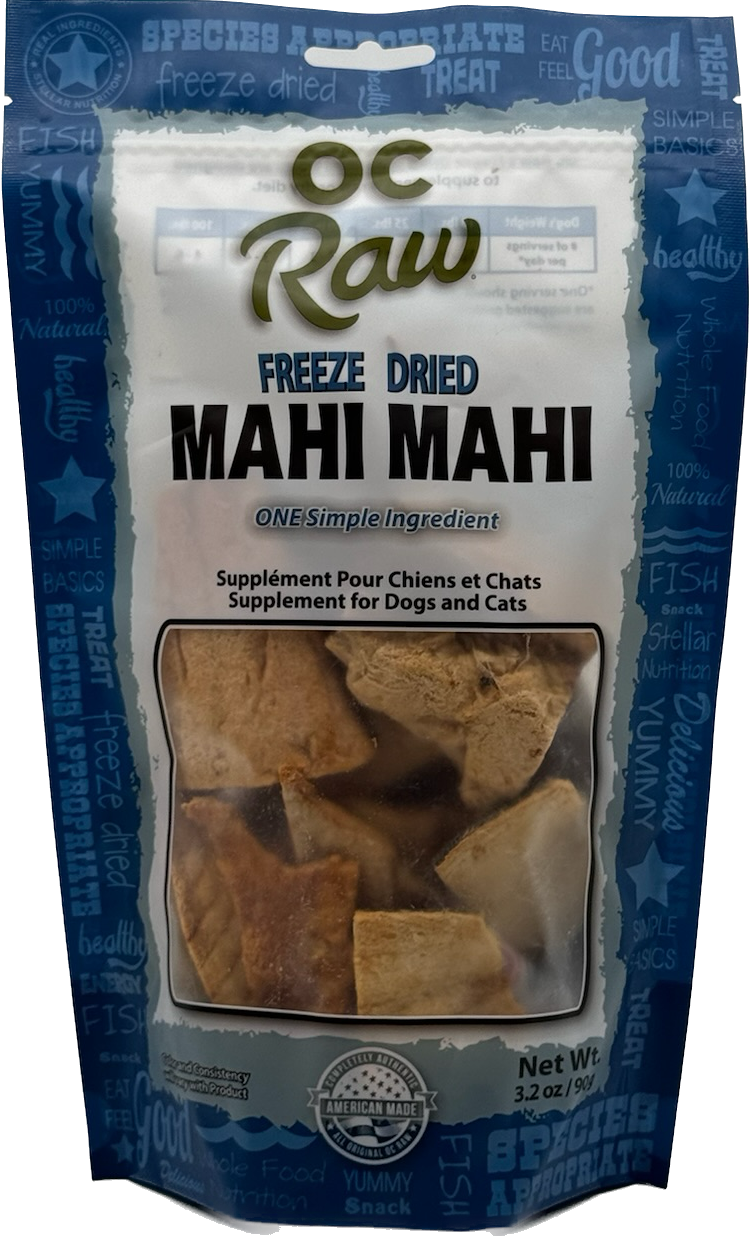 OC Raw Mahi Mahi, Freeze-Dried Treats, 3.2-oz Bag