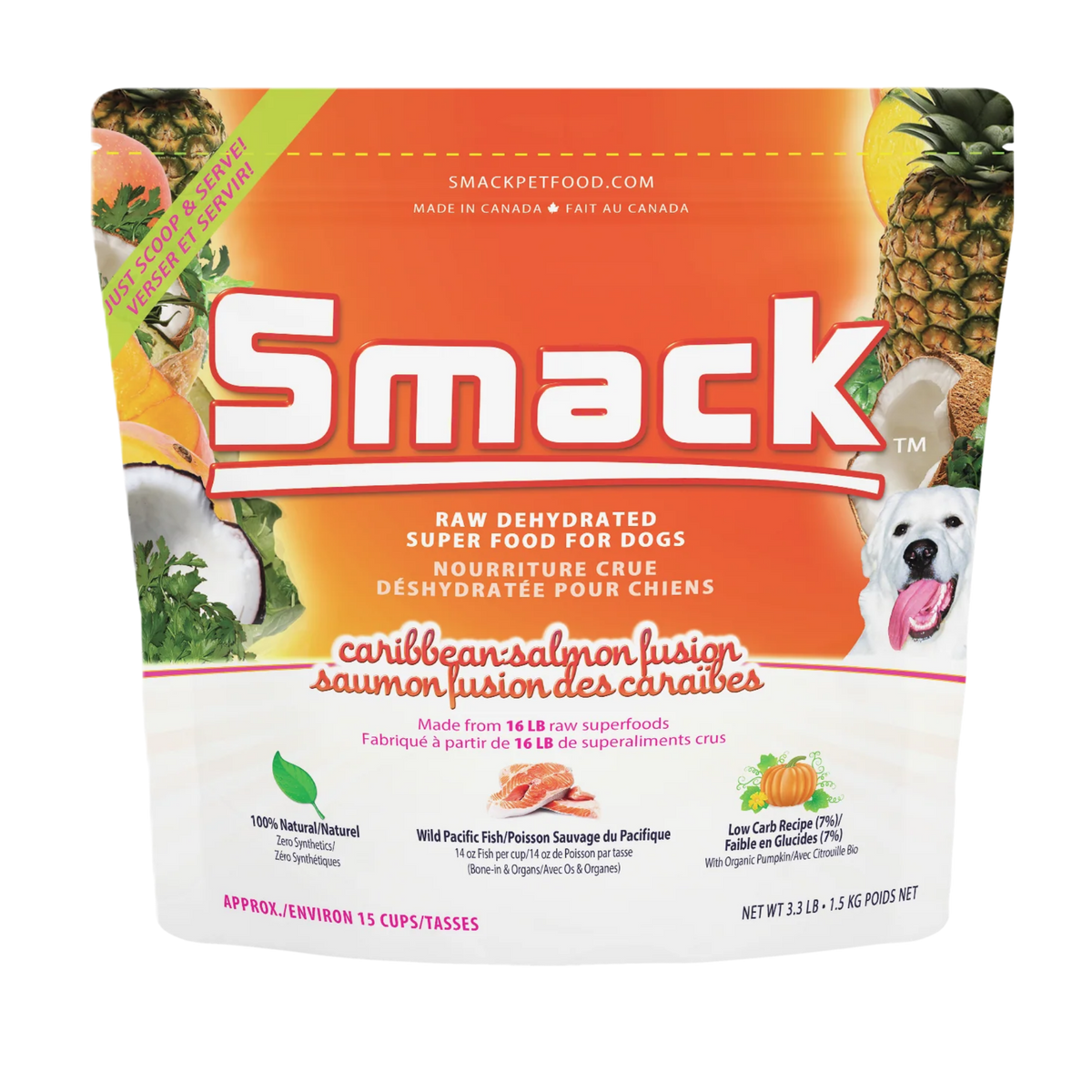 Smack Caribbean-Salmon Fusion, Dehydrated Dog Food