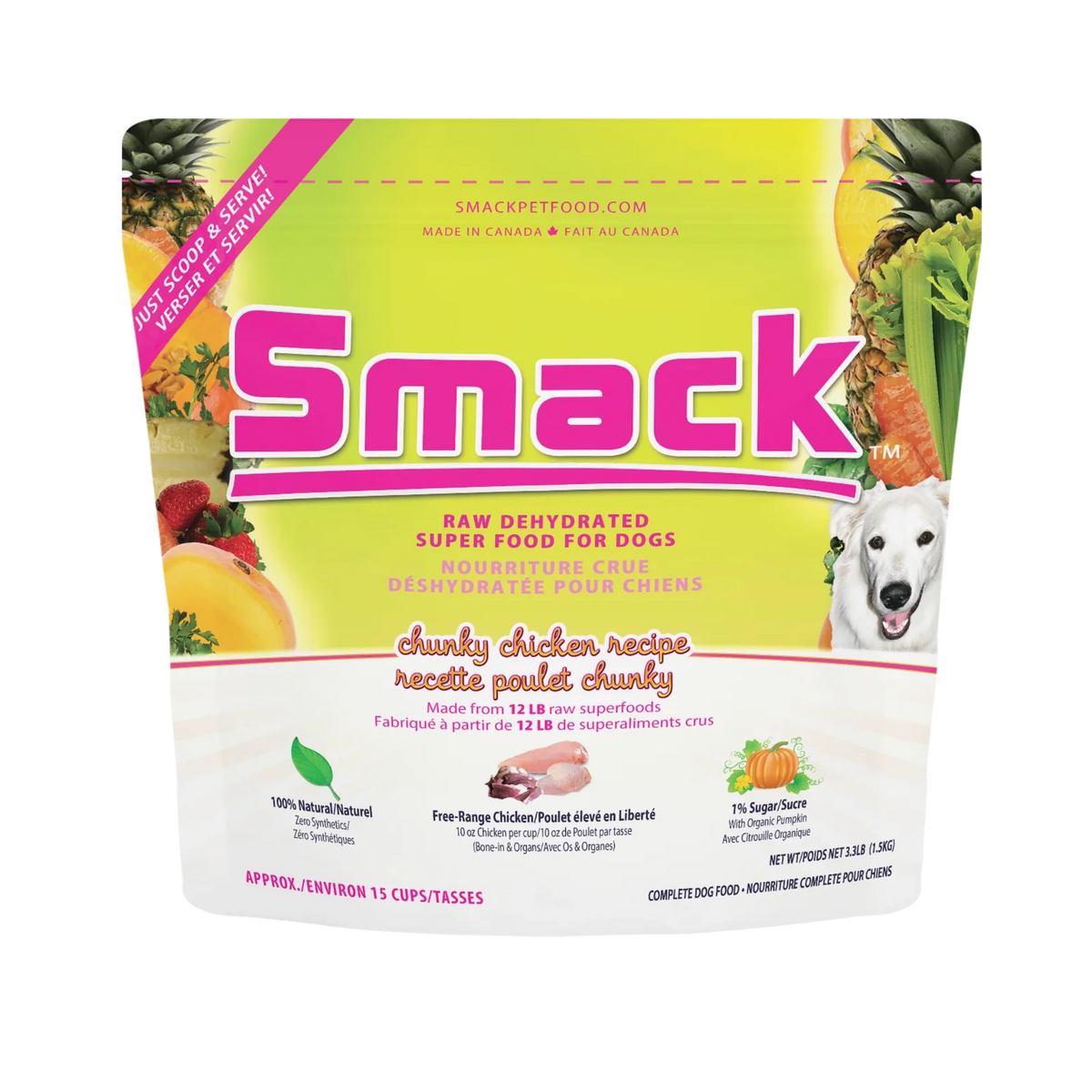Smack Chunky Chicken, Dehydrated Dog Food