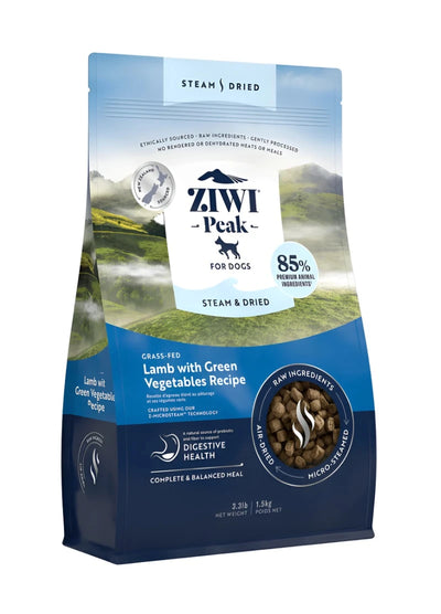 ZiwiPeak Lamb With Green Vegetables, Steam-Dried Dog Food