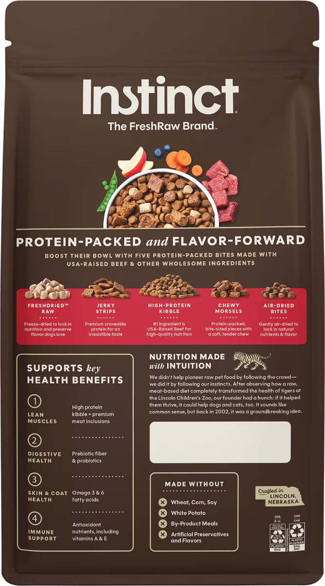 Instinct PeakBoost Grain-Free High-Protein Recipe with Real Beef, Dry Dog Food