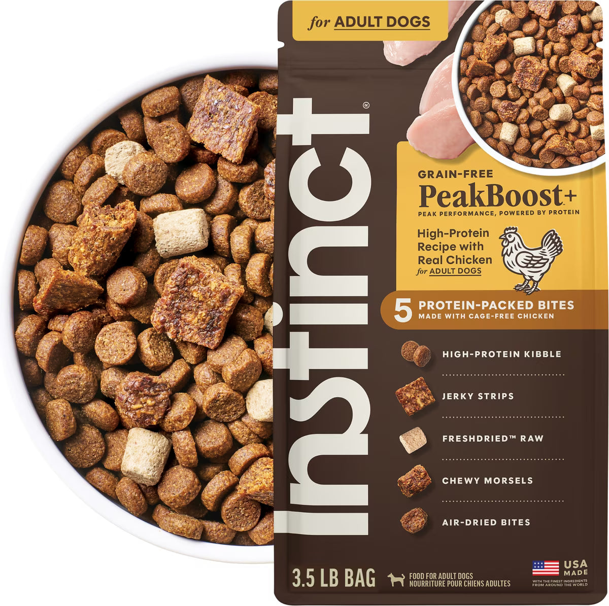 Instinct PeakBoost Grain-Free High-Protein Recipe with Real Chicken, Dry Dog Food