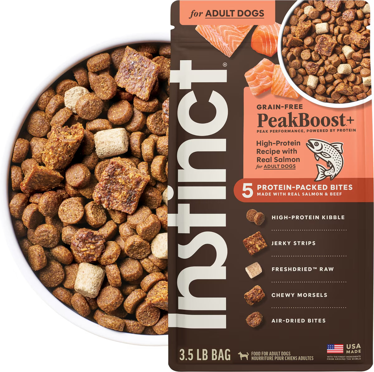 Instinct PeakBoost Grain-Free High-Protein Recipe with Real Salmon, Dry Dog Food