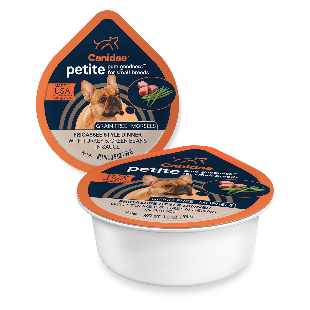 Canidae Pure Petite Grain Free Morsels Turkey & Green Beans For Small Breed Dogs, Wet Dog Food, 3.5-oz, Case of 12