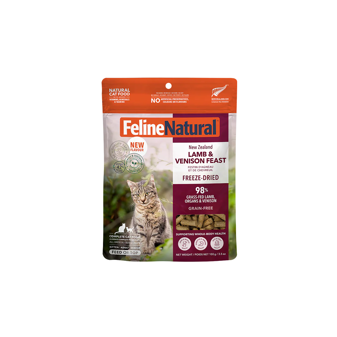 Feline Natural Lamb & Venison Feast, Freeze-Dried Raw Cat Food