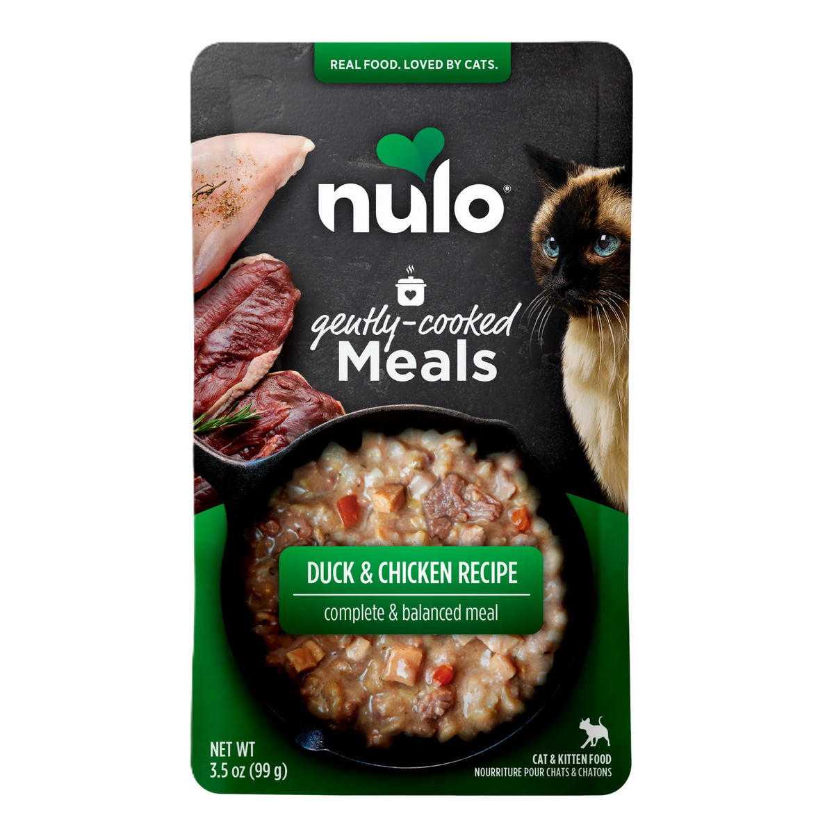 Nulo Gently-Cooked Meals Duck & Chicken Recipe, Wet Cat Food, 3.5-oz Case of 24