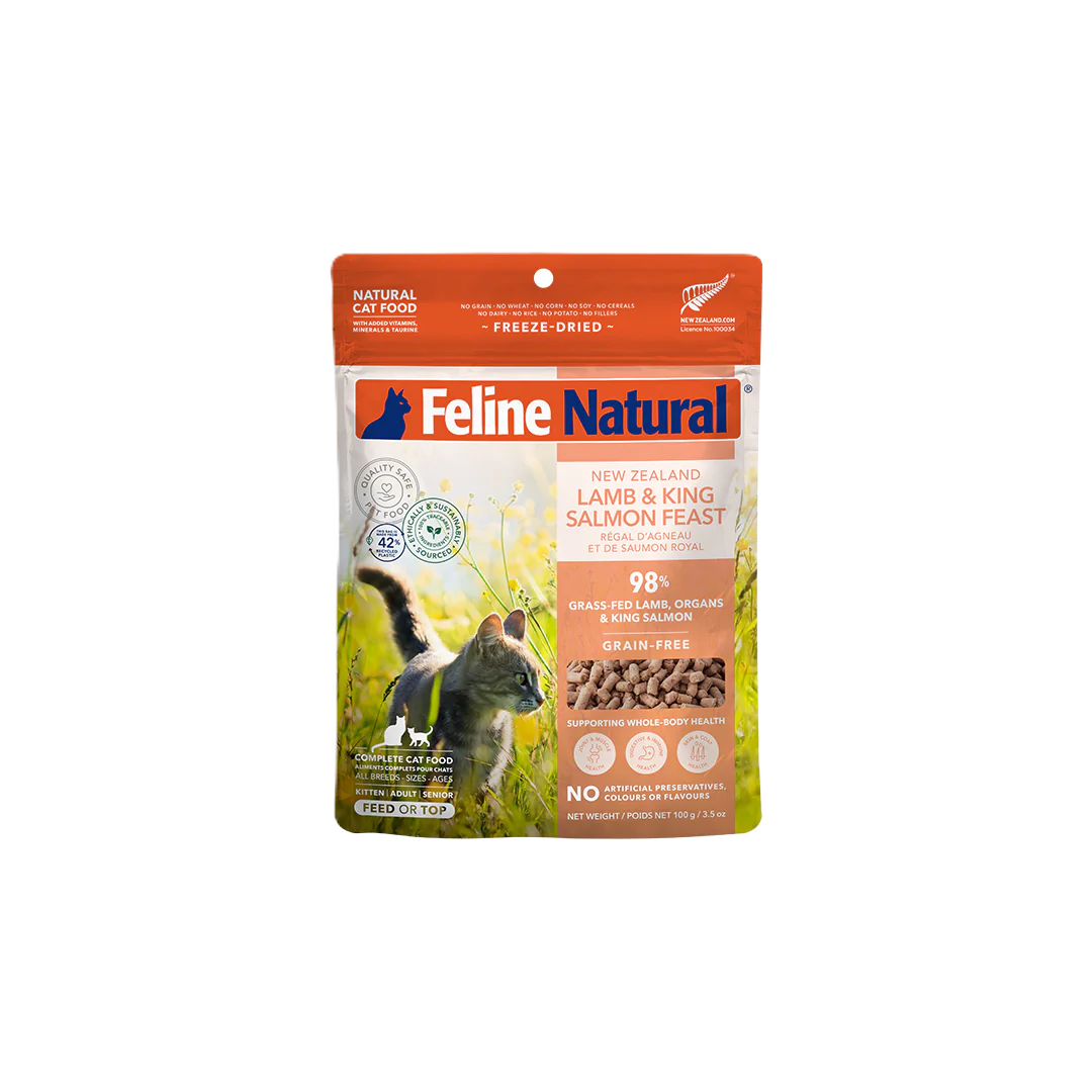 Feline Natural Lamb & King Salmon Feast , Freeze-Dried Raw Cat Food