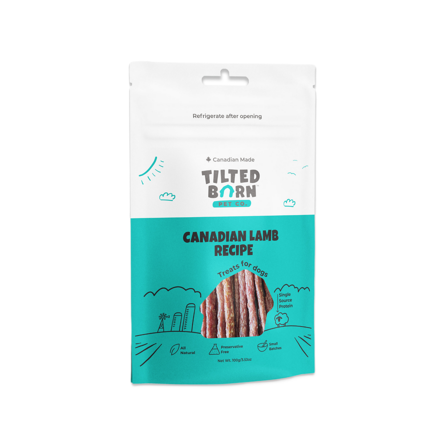 Tilted Barn Canadian Lamb Recipe, Dog Treats, 3.53-oz Bag